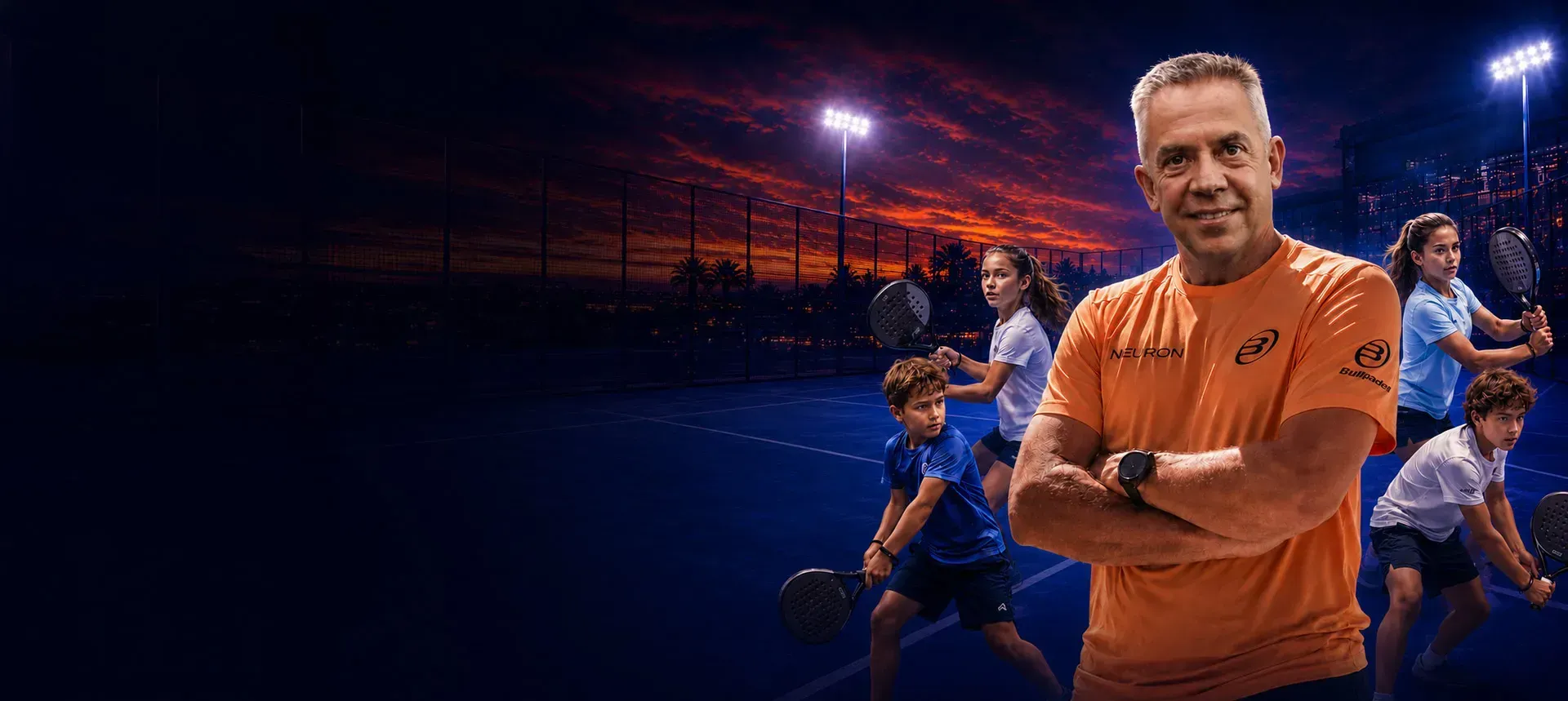 Gaby Reca en pista, ex número 1 del mundo y coach del circuito Premier Padel